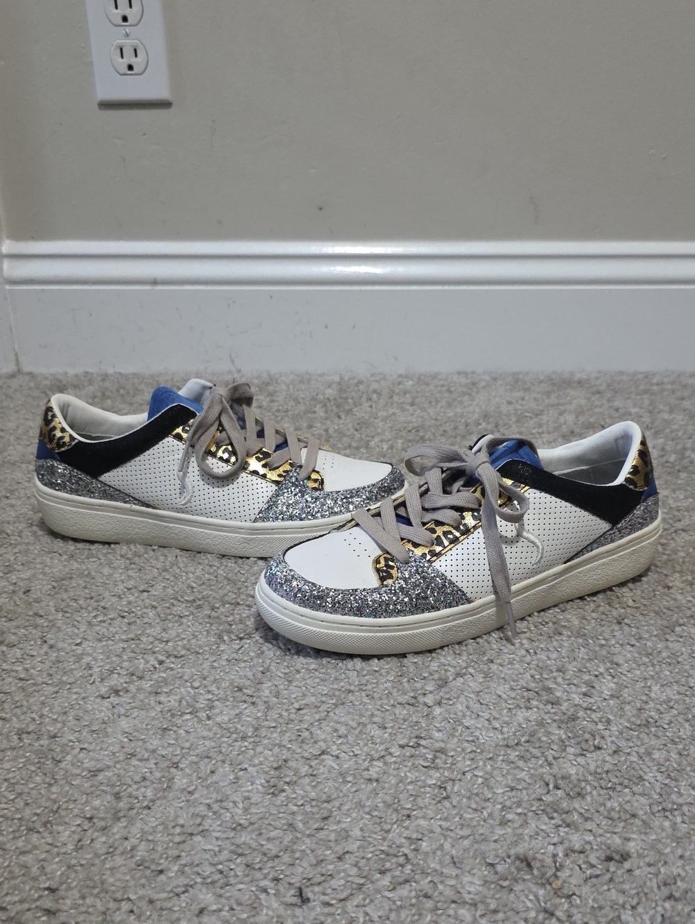 Skechers Goldie Sparkle Safari Sneakers Shoes 6.5